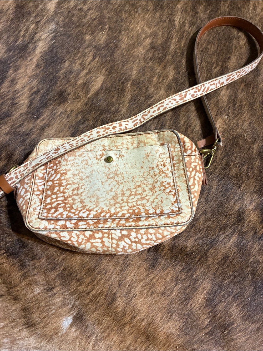 Madewell hair on hide small purse